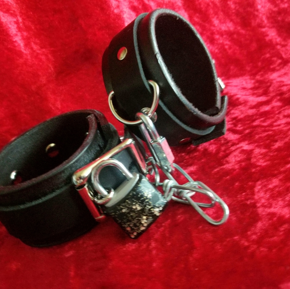 Handcrafted Leather Lockable Cuffs - image 2